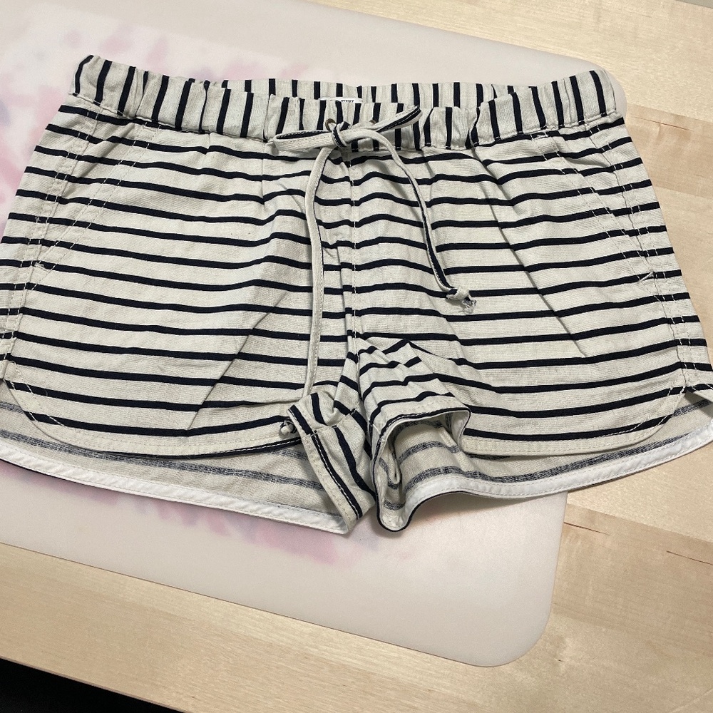 J Crew Drawstring Striped Shorts